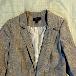 Gray BCX Jacket - XS, ruched 3/4 sleeves - used, in good condition